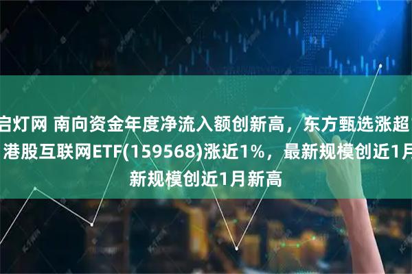 启灯网 南向资金年度净流入额创新高，东方甄选涨超13%，港股互联网ETF(159568)涨近1%，最新规模创近1月新高