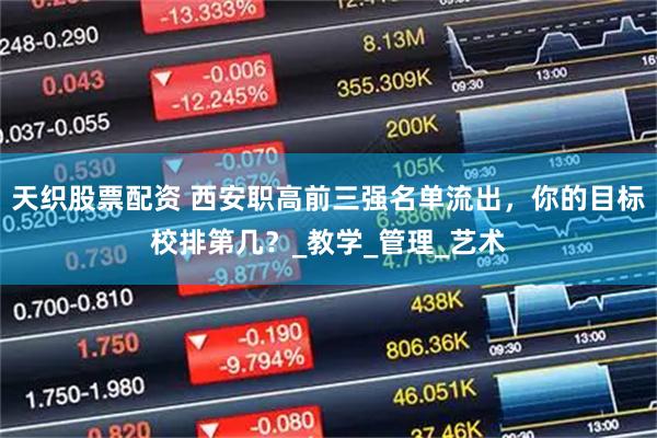 天织股票配资 西安职高前三强名单流出，你的目标校排第几？_教学_管理_艺术